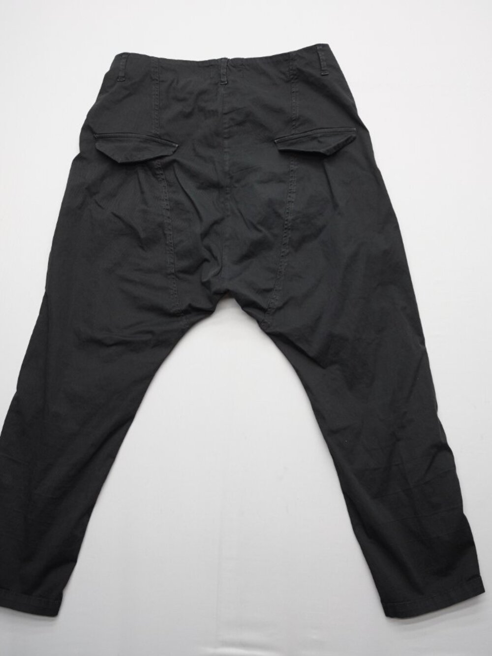 Nili Lotan Paris Pants Size 4 Jet Black Drop Crotch Baggy Trousers - Picture 4 of 15